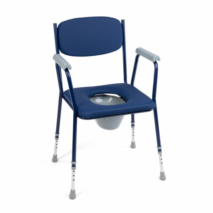 Detail sedadla a opierok toaletnej stoličky BLUE-TIM